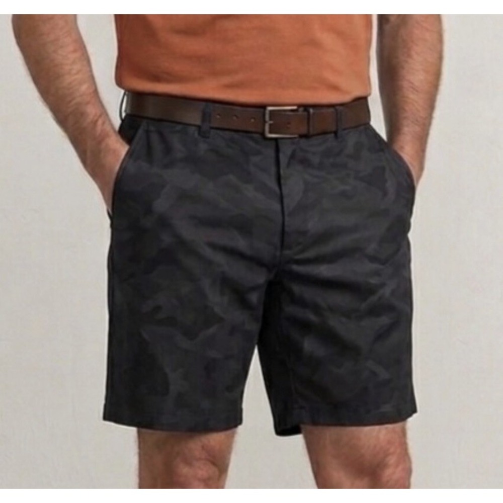 NWT Armani Exchange Camo Shorts Mens Size 32 Black Camouflage Casual New